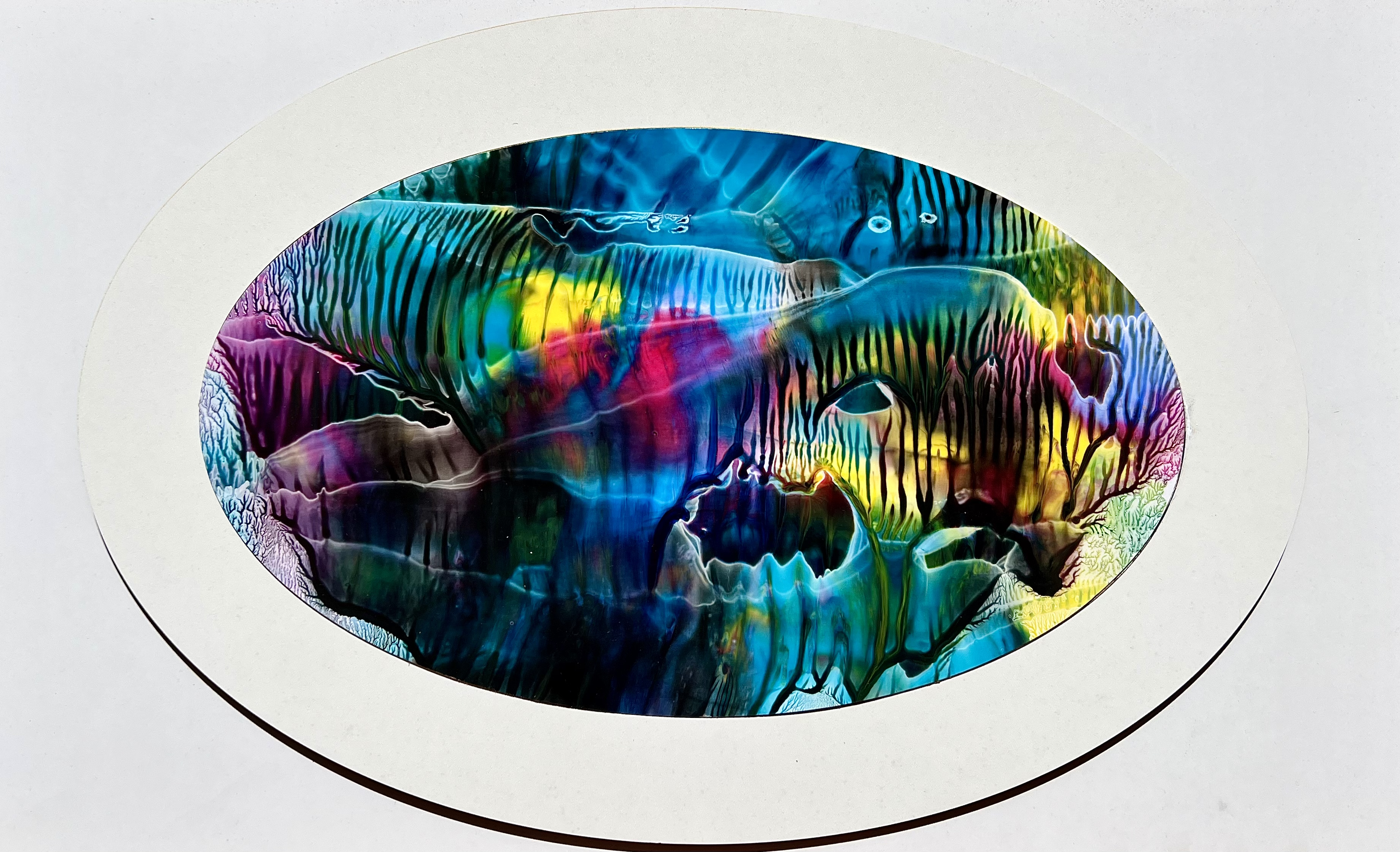 Duralit Üzerine Akrilik 30x60cm Dalgalı Düşler 2024